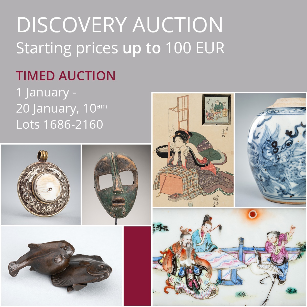 Timed Discovery Auction - Starting Prices up to 100 Euros